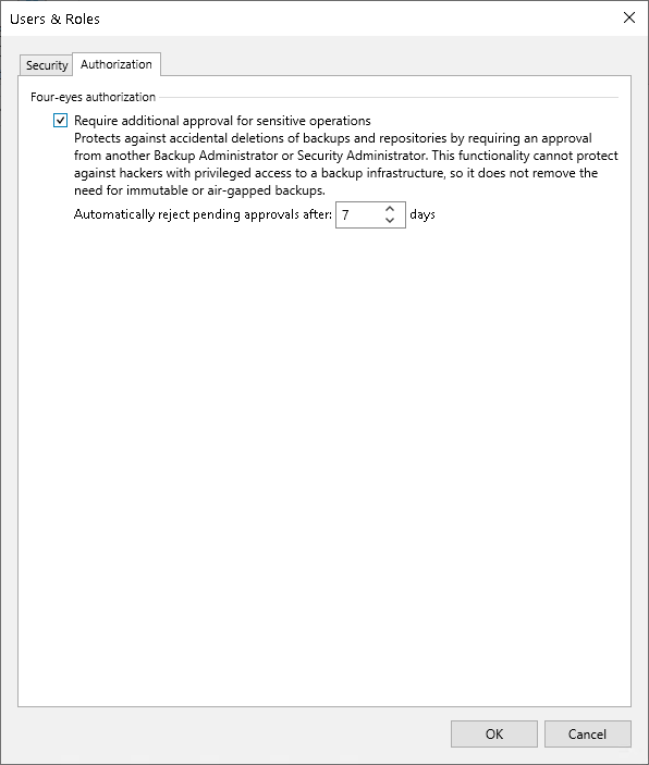 Four-Eyes Authorization