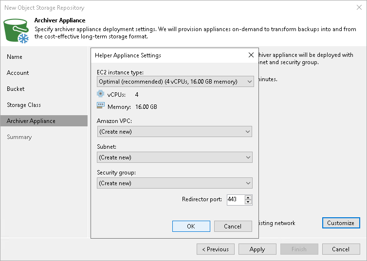 Step 6. Specify Archiver Appliance