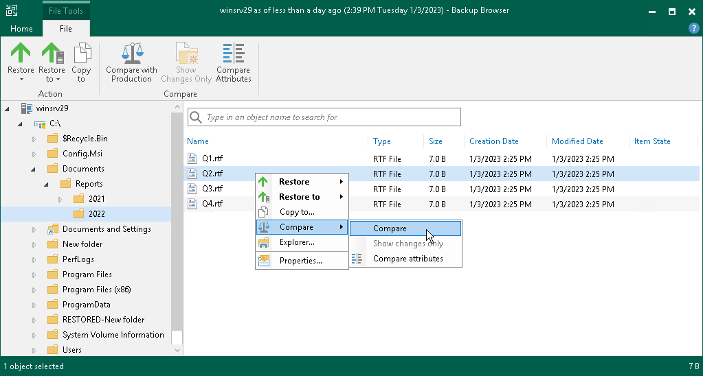 Step 7. Finalize Restore