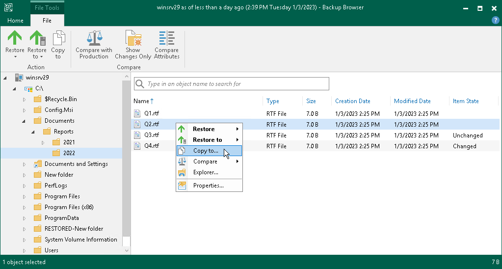 Step 7. Finalize Restore