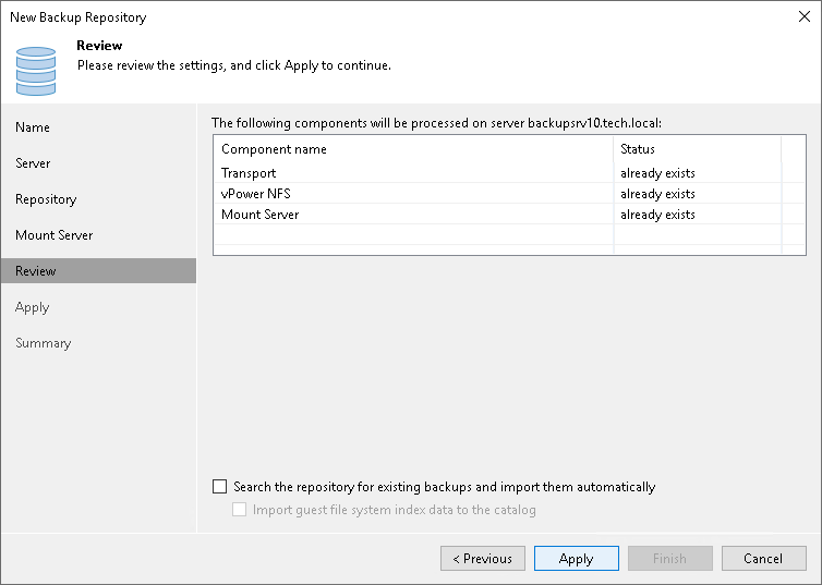 Step 6. Review and Apply Settings 