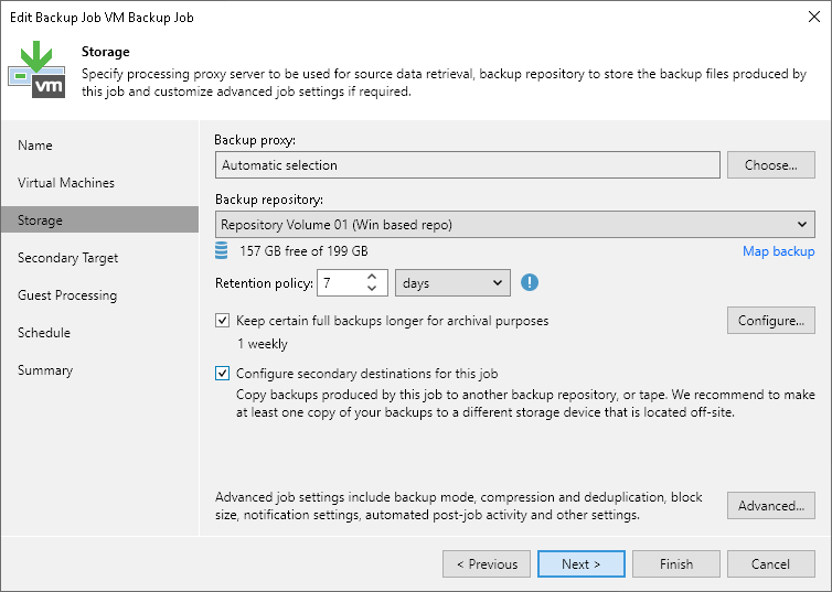 Linking Backup Jobs to Backup to Tape Jobs