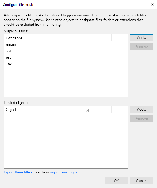Known Suspicious Files and Extensions