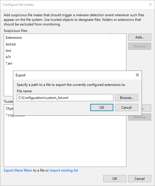 Known Suspicious Files and Extensions