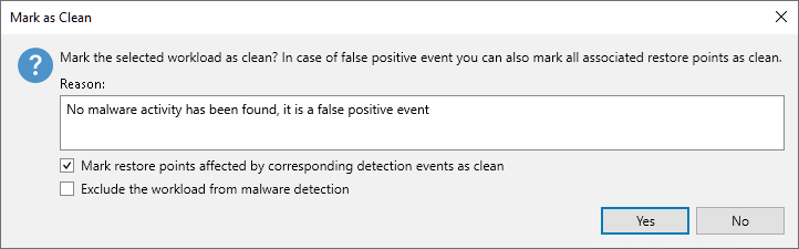 Managing Malware Status