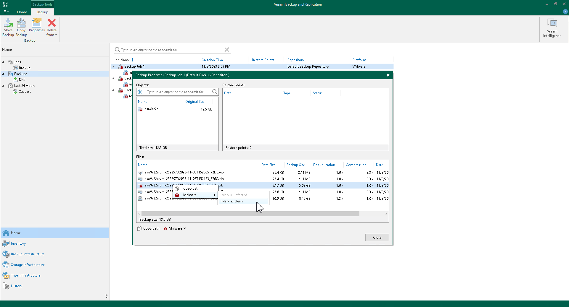 Managing Malware Status