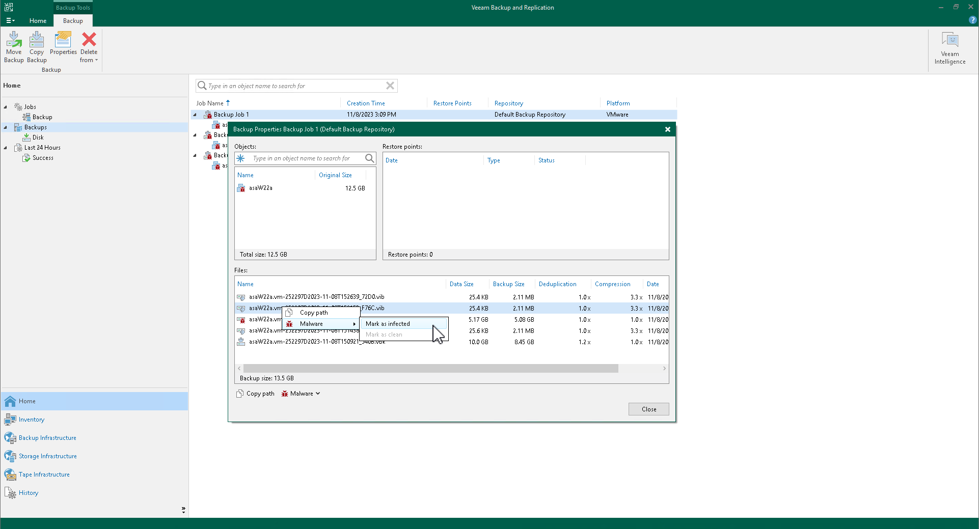 Managing Malware Status