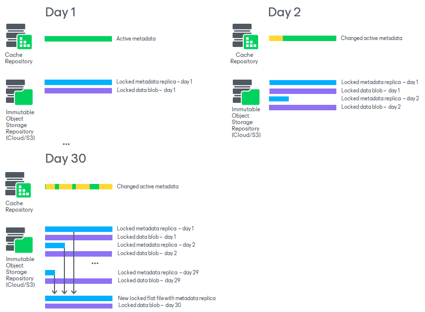 Unstructured Data Backups in Immutable Repositories