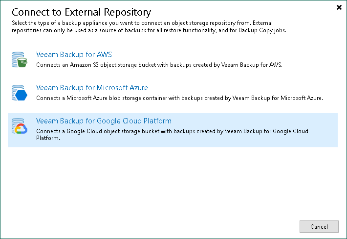 Step 1. Launch New External Repository Wizard