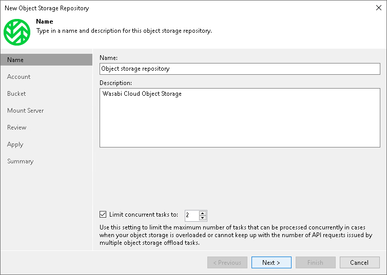 Step 2. Specify Object Storage Name