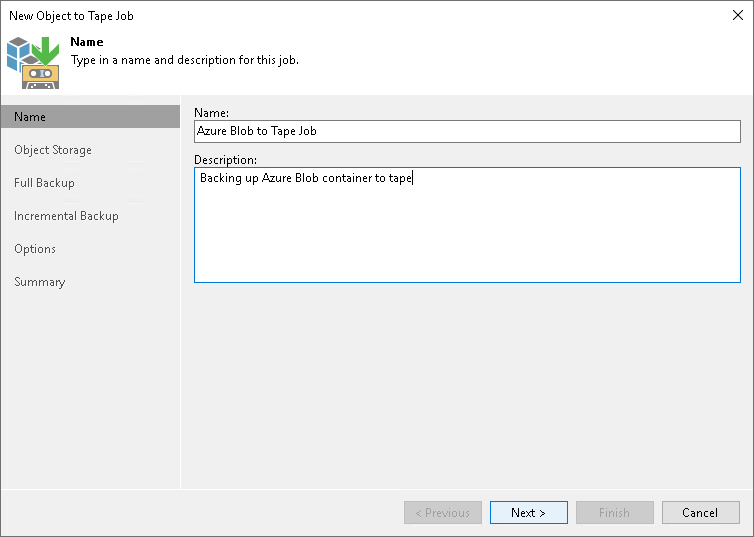 Step 2. Specify Job Name and Description