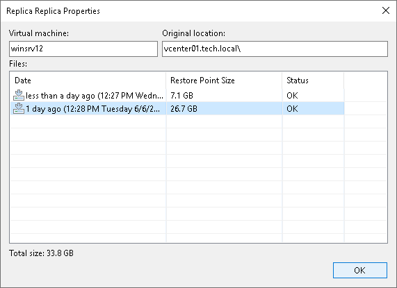 Viewing Replica Properties