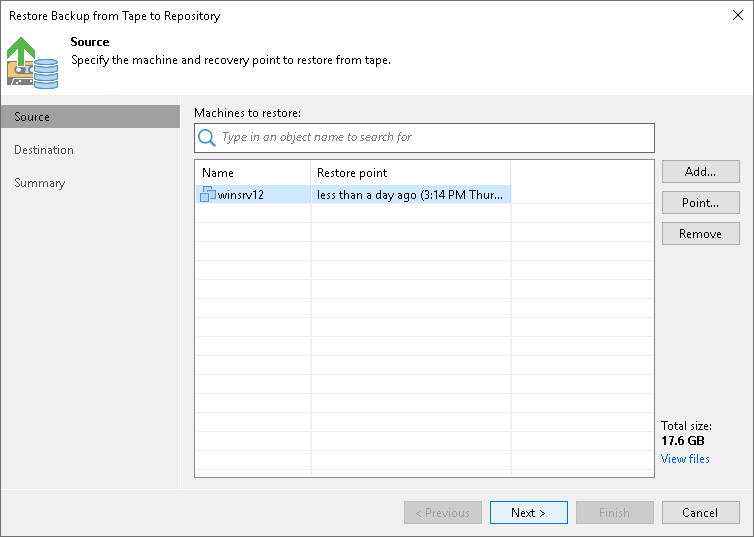 Step 2. Choose Machines to Restore
