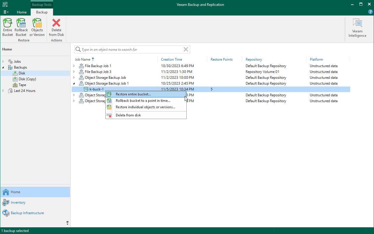 Launch File Restore Wizard