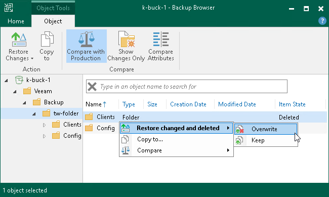 Step 4. Select Objects to Restore