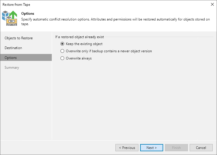 Step 4. Specify Restore Options