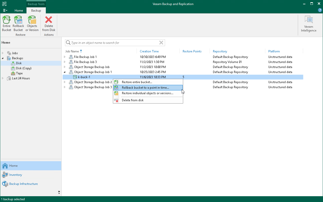 Launch File Restore Wizard