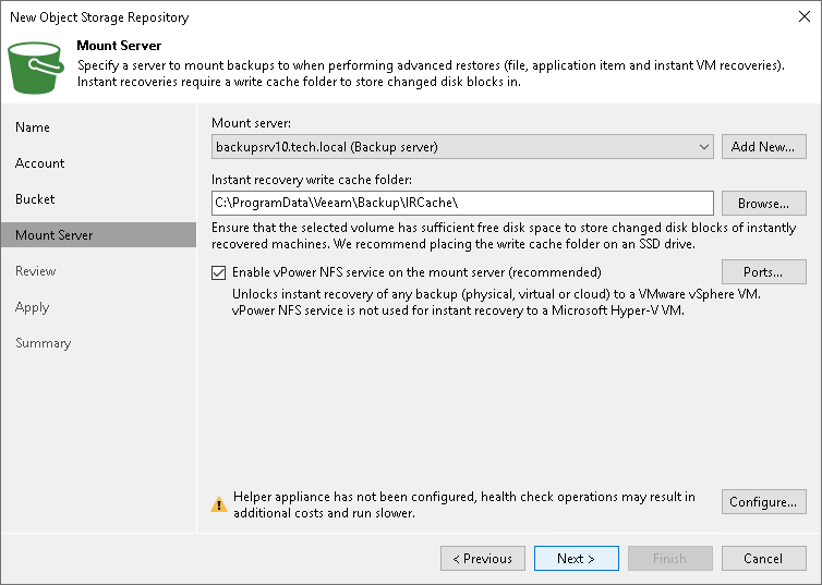 Step 5. Specify Mount Server Settings