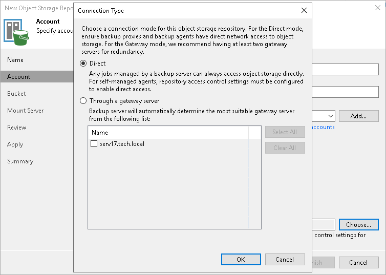 Step 3. Specify Object Storage Account