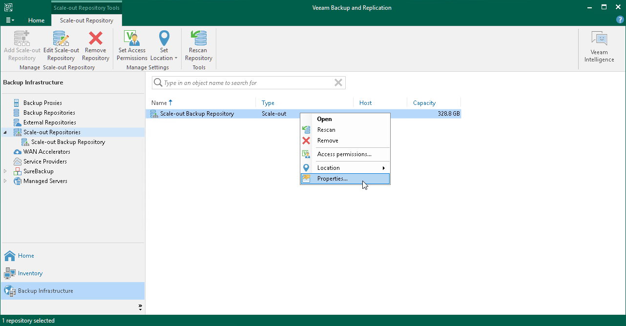 Editing Settings of Scale-Out Backup Repositories