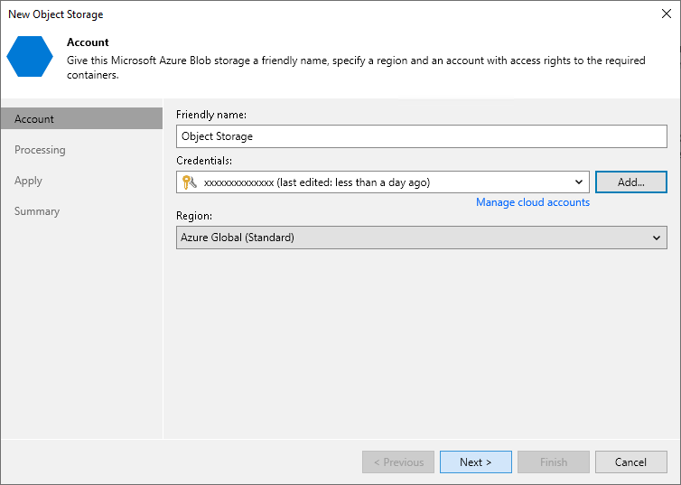 Step 2. Specify Account Settings