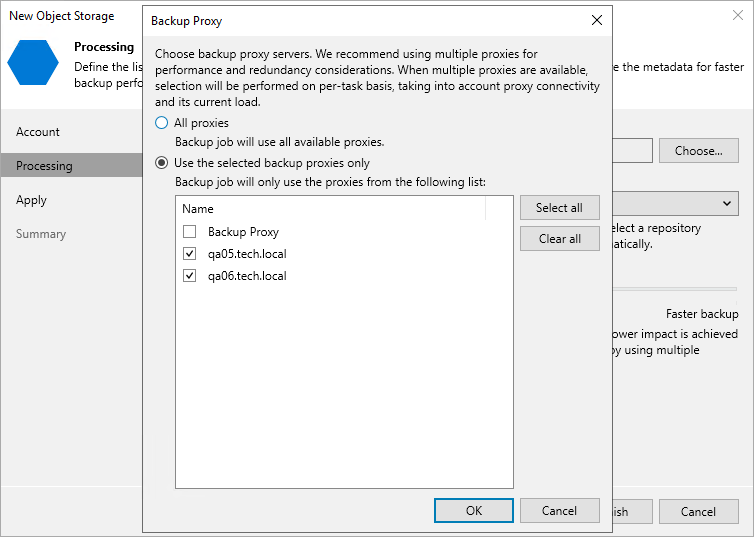 Step 3. Specify Object Storage Processing Settings