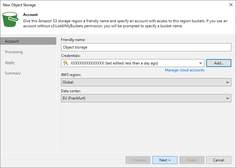 Step 2. Specify Account Settings