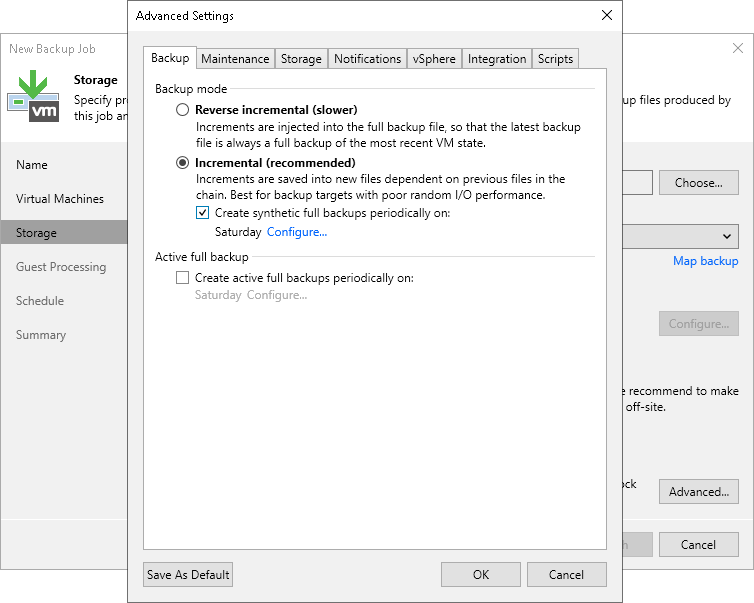 Create Synthetic Full Backup Synthetic Full Backup