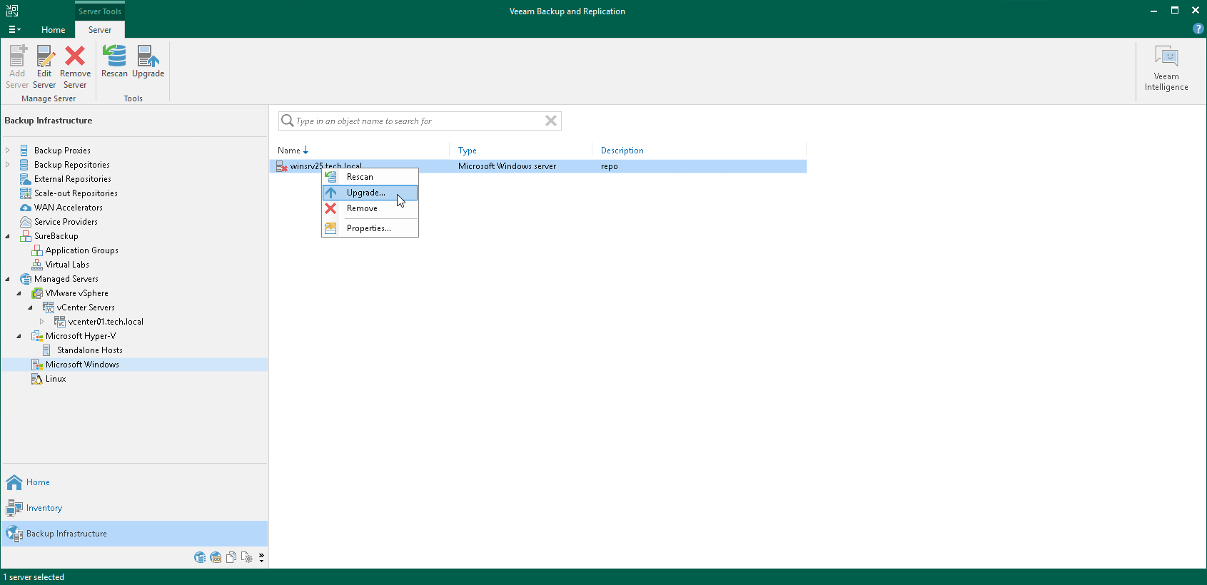 Upgrading Infrastructure Components