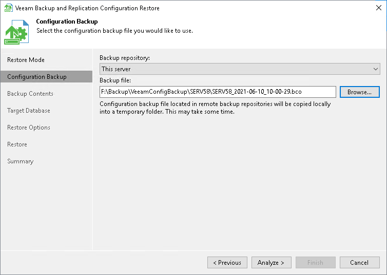 Migrating Veeam Backup & Replication to Another Backup Server
