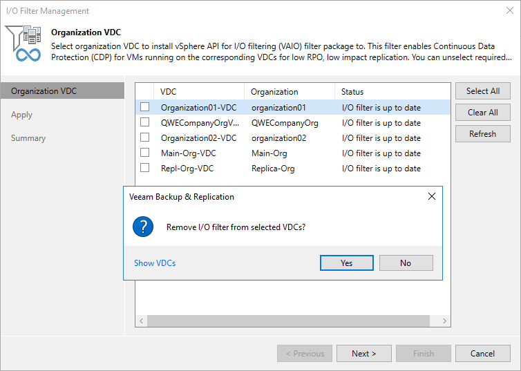 Updating and Uninstalling I/O Filter