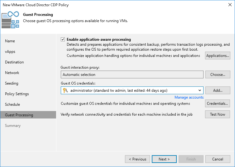 Step 13. Specify Guest Processing Settings