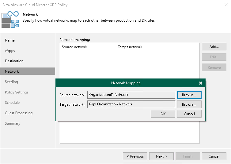 Step 7. Configure Network Mapping