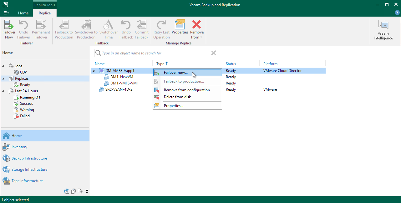 Launch Failover Wizard