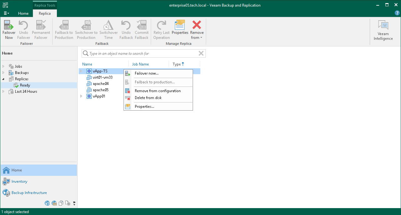 vCD REplica Delee From Disk