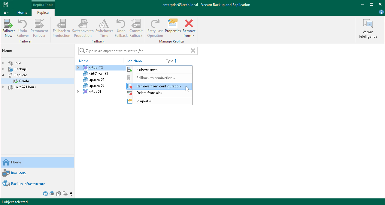 vCD Replica From Configuration