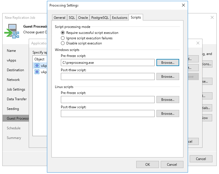 Pre-Freeze and Post-Thaw Scripts