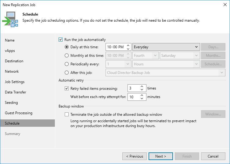 Step 13. Define Job Schedule