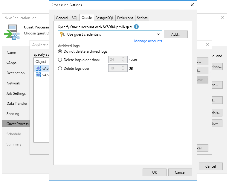 Oracle Archived Log Settings