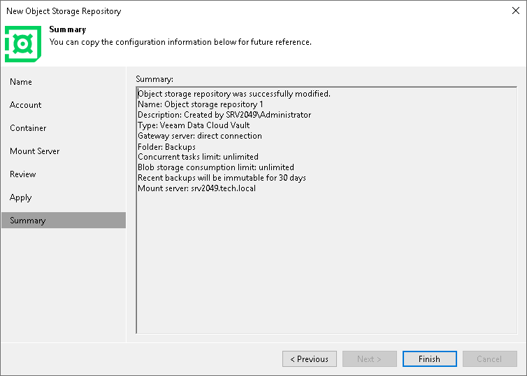 Step 8. Finish Working with Wizard