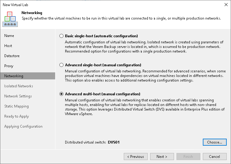Step 6. Select Networking Mode
