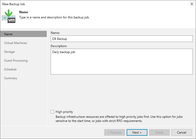 Step 2. Specify Job Name and Description