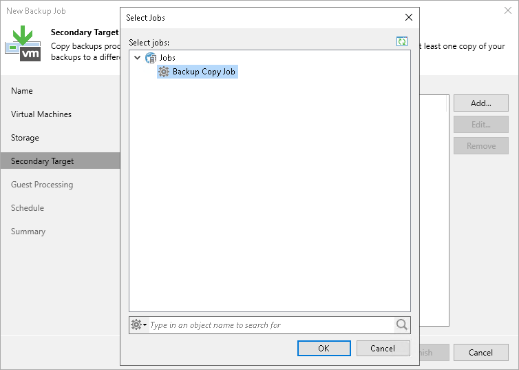 Specify Secondary Target Step 9. Specify Secondary Target