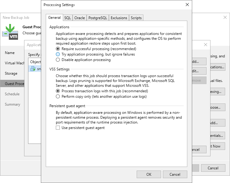 Specify Application-Aware Processing Options Application-Aware Processing