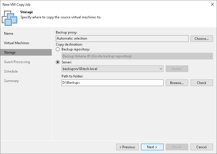 Step 5. Specify Copy Destination
