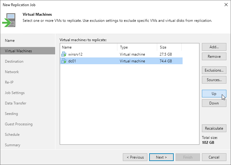 Step 6. Specify VM Processing Order