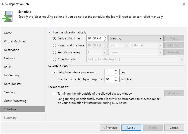 Step 15. Define Job Schedule