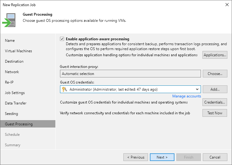 Step 14. Specify Guest Processing Settings