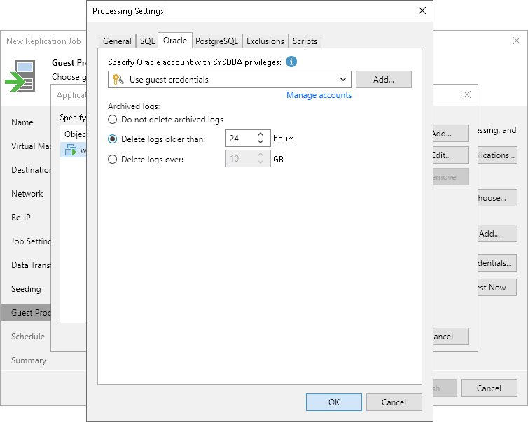 Oracle Archived Log Settings
