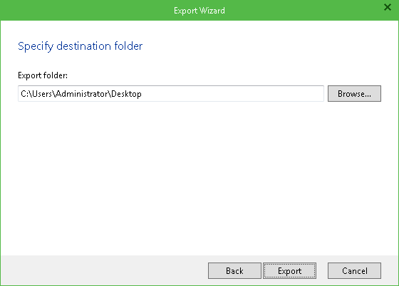 Exporting Database Schema and Data to Custom Location